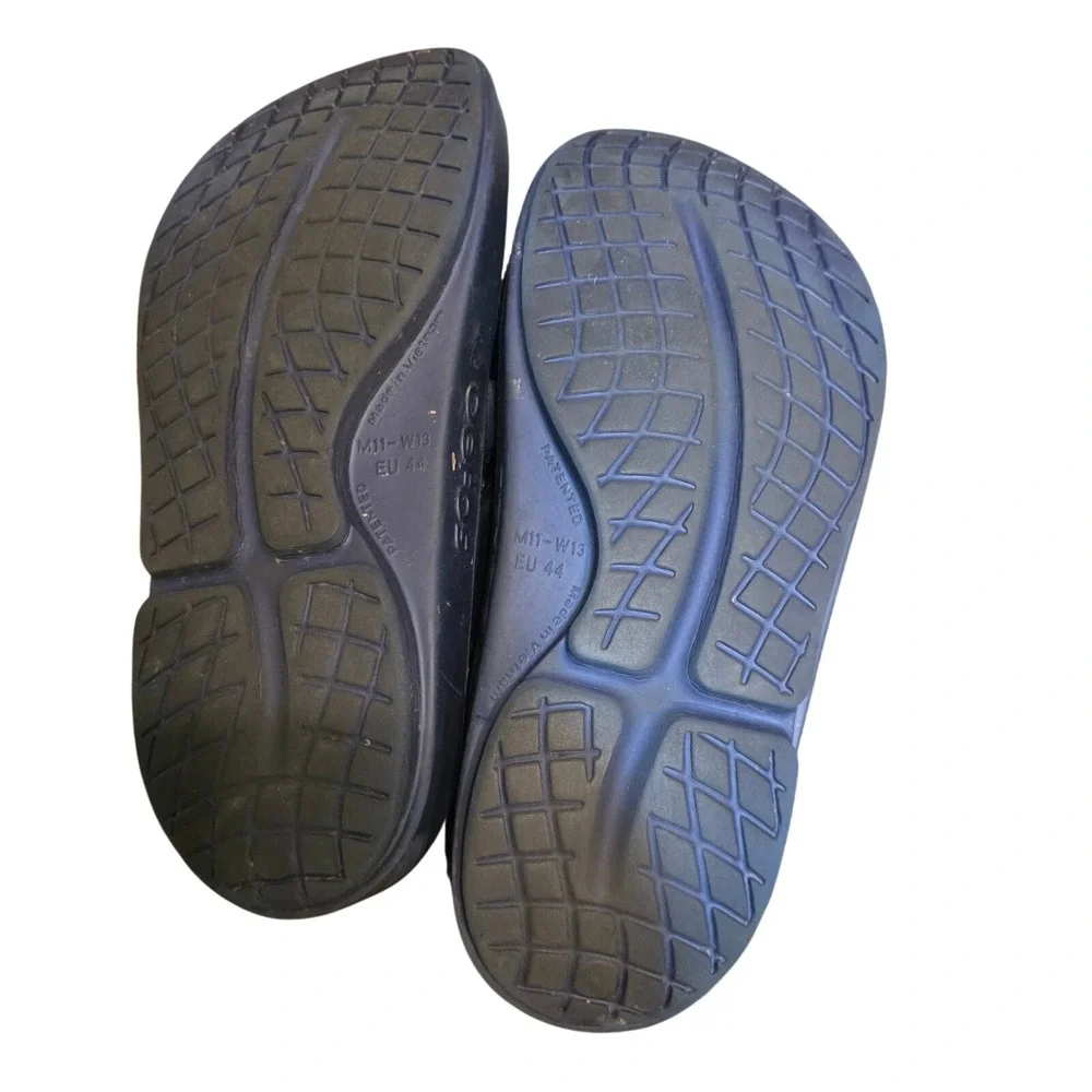 OOFOS OOriginal Navy Blue Recovery Sandals Mens 11‎ Womens 13 Flip Flops EU 44